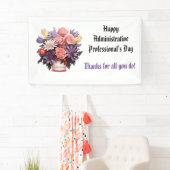 Gelukkige administratieve professionals Dank u Spandoek (Insitu)