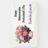 Gelukkige administratieve professionals Dank u Spandoek (Verticaal)