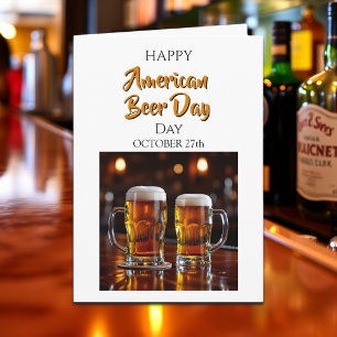 Gelukkige Amerikaanse Bierdag 27 oktober Kaart