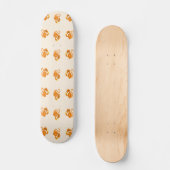 Gelukkige apen die een bananenpatroon eten skateboard (Voorkant)