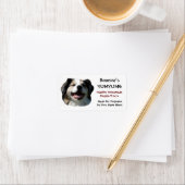 Gelukkige Australische Herder aangepaste Hond Trea Etiket (Insitu)