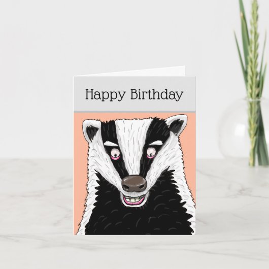 Gelukkige Badger verjaardag! Kaart (Voorkant)