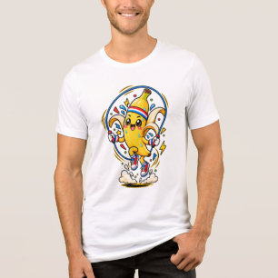 Gelukkige Banaan Springtouw Tekent Trick Fitness M Tri-Blend Shirt