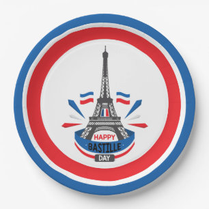 Gelukkige Bastille dag Eiffeltoren Papieren Bordje