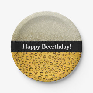 Gelukkige Beerthday! Grappige Verjaardag of Om het Papieren Bordje