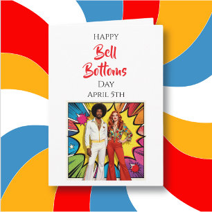 Gelukkige Bell Bottoms Dag! 5 april Grappige Fee Kaart