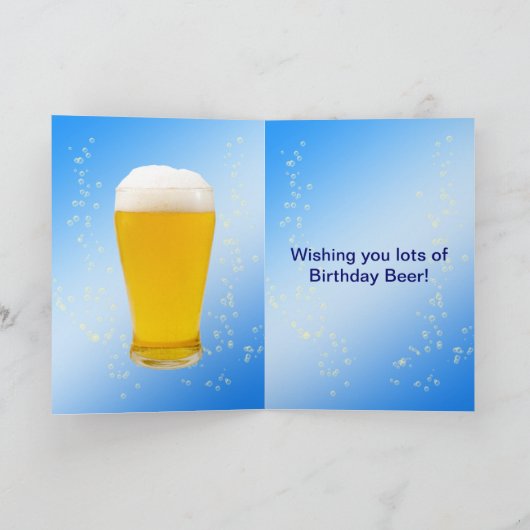 Gelukkige Bierdag 31e verjaardagskaart Kaart (Binnen)