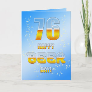 Gelukkige Bierdag 76e verjaardagskaart Kaart