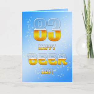 Gelukkige Bierdag 83e verjaardagskaart Kaart