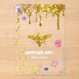 Gelukkige bijendag acryl uitnodigingen