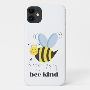 Gelukkige bijenprinses met kroon en slogan Bee Kin iPhone 11 Hoesje