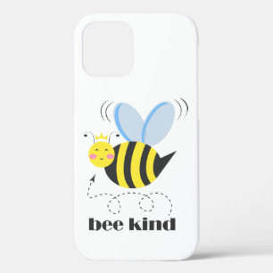 Gelukkige bijenprinses met kroon en slogan Bee Kin iPhone 12 Hoesje