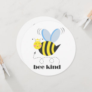 Gelukkige bijenprinses met kroon en slogan Bee Kin Kaart