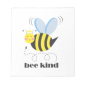 Gelukkige bijenprinses met kroon en slogan Bee Kin Notitieblok (Voorkant)