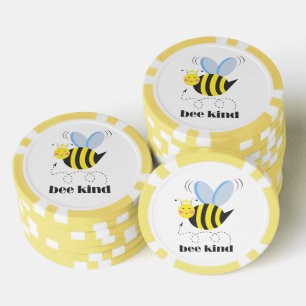 Gelukkige bijenprinses met kroon en slogan Bee Kin Poker Chips