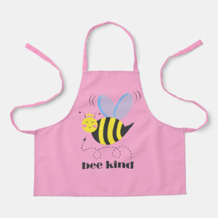 Gelukkige bijenprinses met kroon en slogan Bee Kin Schort