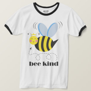Gelukkige bijenprinses met kroon en slogan Bee Kin T-shirt