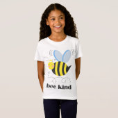 Gelukkige bijenprinses met kroon en slogan Bee Kin T-shirt (Voorkant volledig)