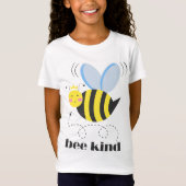 Gelukkige bijenprinses met kroon en slogan Bee Kin T-shirt (Voorkant)