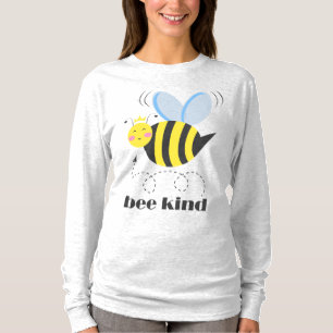 Gelukkige bijenprinses met kroon en slogan Bee Kin T-shirt