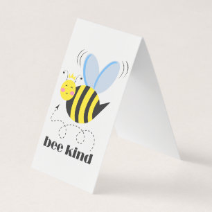 Gelukkige bijenprinses met kroon en slogan Bee Kin Visitekaartjes