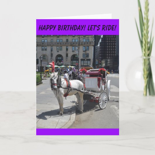 Gelukkige Birhday! Berijd! Kaart (Voorkant)