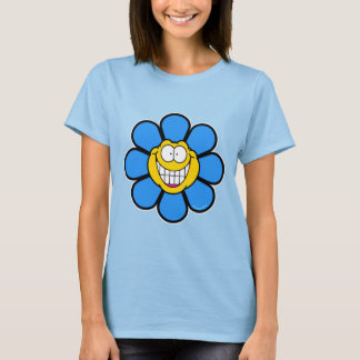 Gelukkige Blauwe Bloem T-shirt