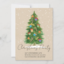 gelukkige boom - Kerst uitnodiging