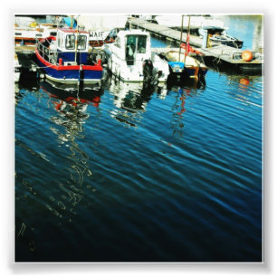 Gelukkige Boten Foto Afdruk