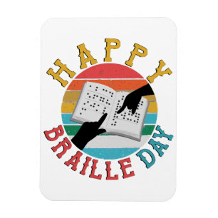 Gelukkige Braille Dag Magneet