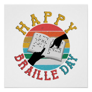 Gelukkige Braille Dag Perfect Poster