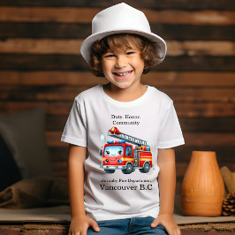 Gelukkige brandweerwagen met ladder! t-shirt