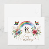 Gelukkige bruiloft Wenskaarten Briefkaart (Voorkant / Achterkant)