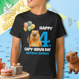 GELUKKIGE CAPPY VERJAARDAG Custom 4e verjaardag Ca T-shirt