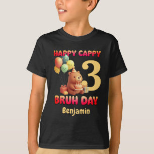 GELUKKIGE CAPPY VERJAARDAG Custom Capibara 3e Verj T-shirt
