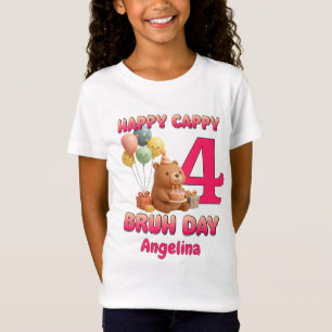 GELUKKIGE CAPPY VERJAARDAG Custom Capibara 4e Verj T-shirt