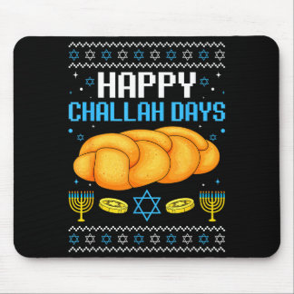 Gelukkige Challah-dagen Lelijke kerst Hanukkah Muismat