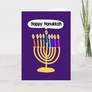 Gelukkige Channukah Menora/Chanukia Feestdagen Kaart
