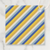 Gelukkige Chanoeka blauw wit moderne strepen op ma Bedankjes Labels (Achterkant)