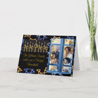 Gelukkige Chanoeka! De Sjabloon van PhotoCard van