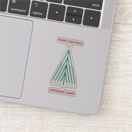 Gelukkige Chanoeka, Vrolijk Kerstfeest Sticker