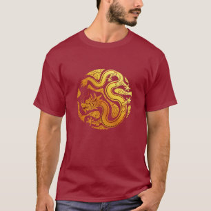 Gelukkige Chinese Maan Nieuwjaar DRAGON Bourgondië T-shirt
