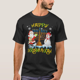 Gelukkige Chrismukkah Grappige Chanoeka Kerstmis S T-shirt
