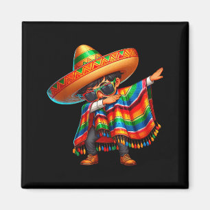 Gelukkige cinco de mayo dabbing jongen man Mexicaa Magneet