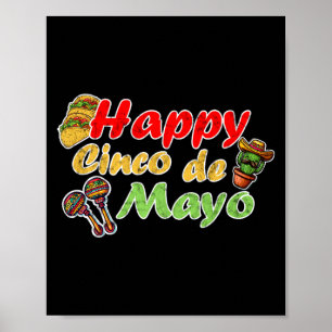 Gelukkige cinco de mayo grappige Mexico-viering Poster