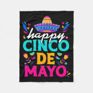 Gelukkige cinco de mayo Mexicaanse hoed margarita Fleece Deken