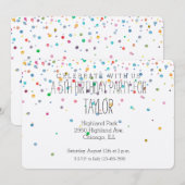 Gelukkige Confetti Stippen Kaart (Voorkant / Achterkant)