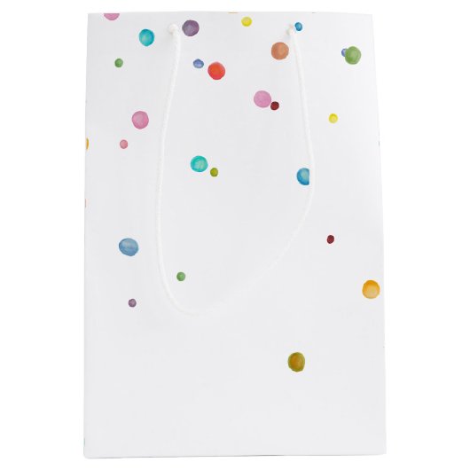 Gelukkige Confetti Stippen Medium Cadeauzakje (Voorkant)