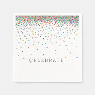Gelukkige Confetti Stippen Servetten