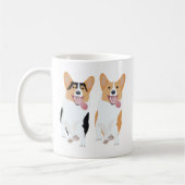 Gelukkige Corgi vrienden Koffiemok (Links)